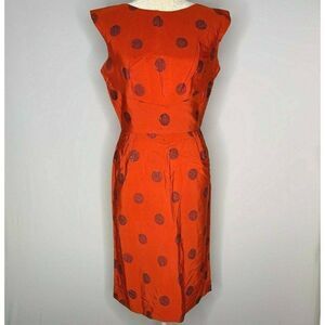 Vintage 40s Sty Val Sleeveless Shift Dress S Red